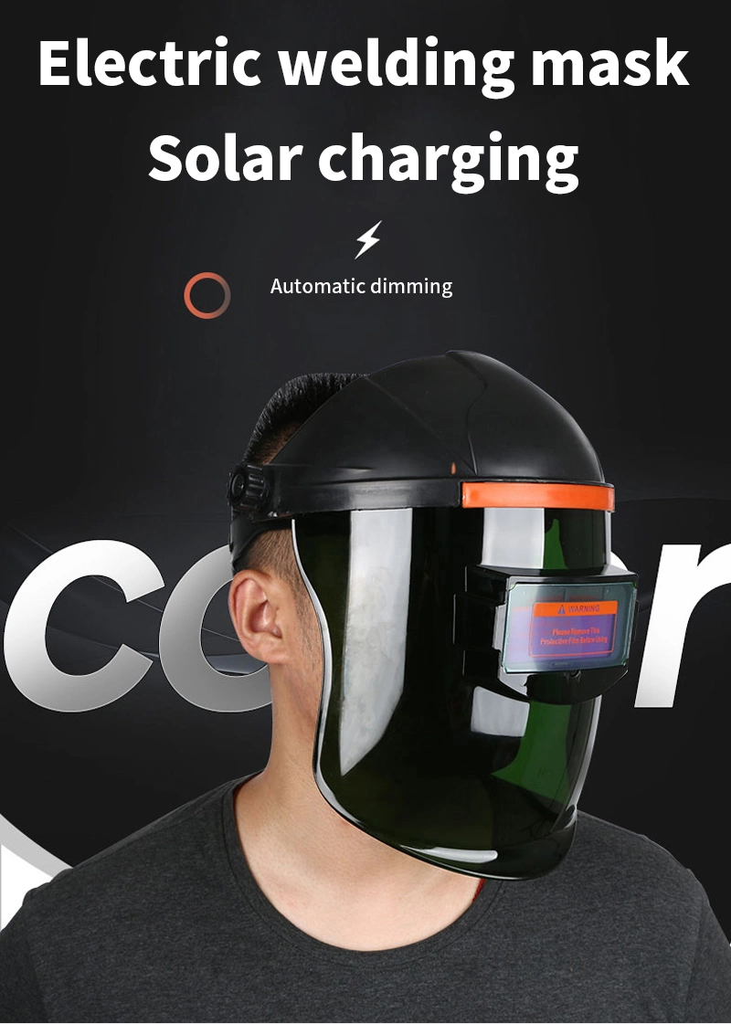 Head-Mounted Large Window Wholesale The New Solar Solar Automatic Darkening Welding Mask LCD Dimming Protective Mask Welding Helmet