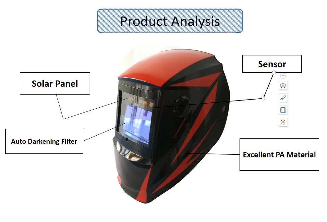 Auto Darkening Welding Helmet CE/ANSI/Z94.3 Certification (WH6-WD50)