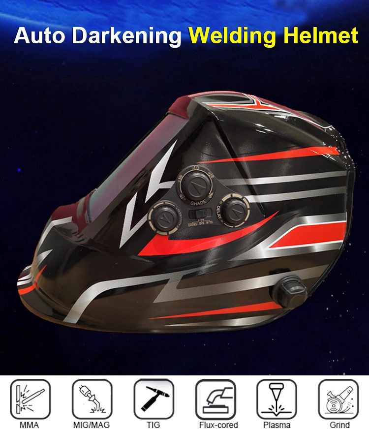 Rhk Tech Stickers Decals Automatic Mascara De Soldar Digital True Color Solar Auto Darkening Cutting Grinding Welding Helmet