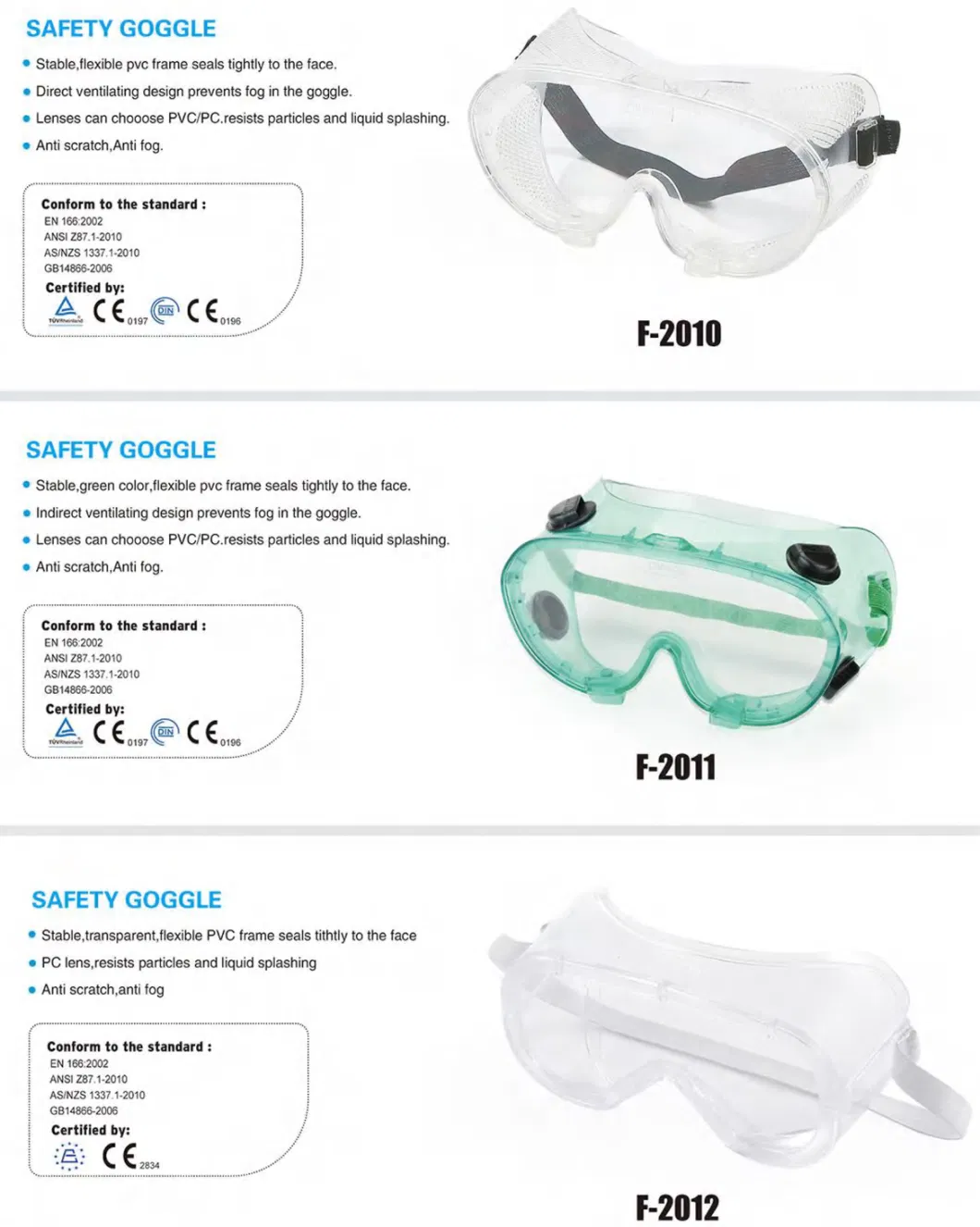 Colored Welding Safety Goggles with Anti Scratch