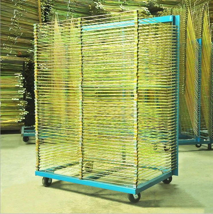 TM-50dg 50 Layers Screen Printing Drying Rack Trolley