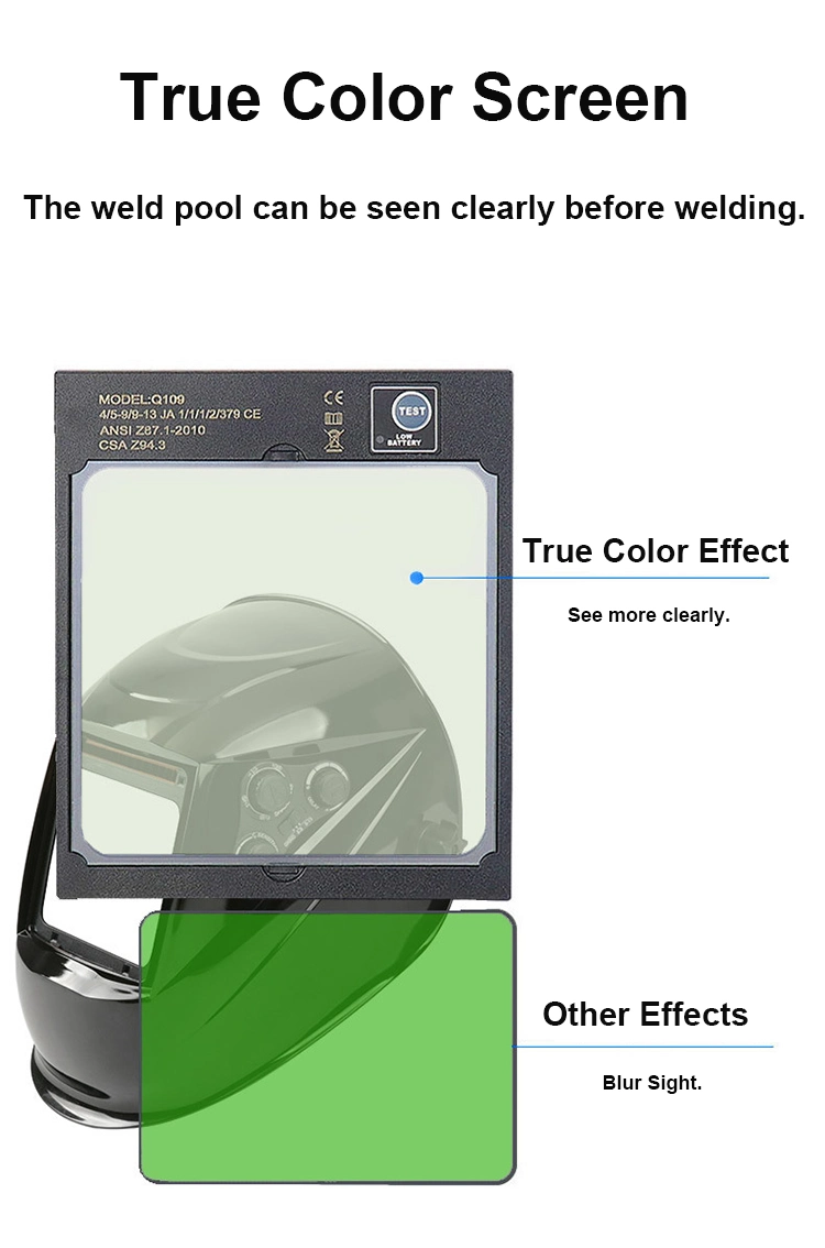 Rhk Cheap Wholesale Black Solar True Color Auto Darkening Dimming MIG TIG Electric Argon Grinding Welding Mask Helmet