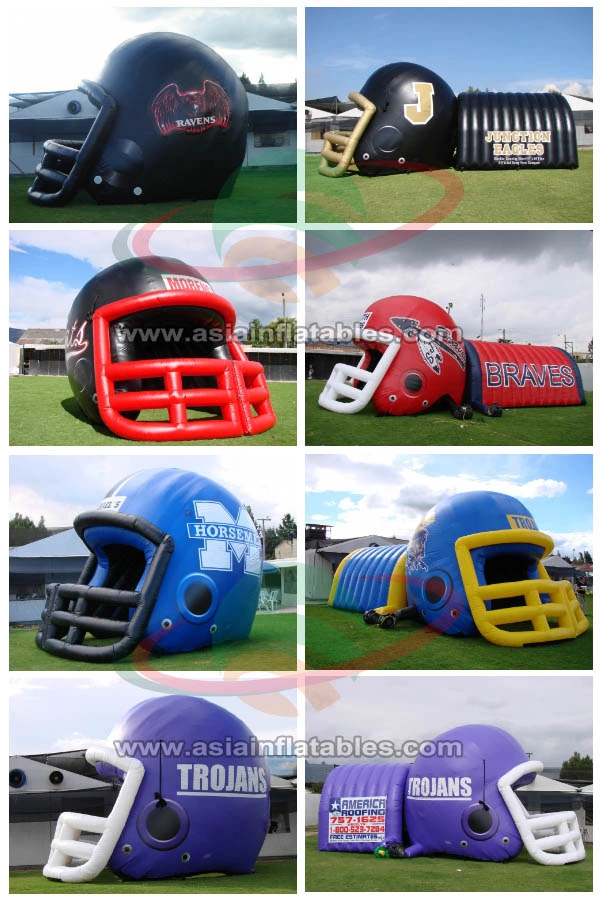 Giant Inflatable Baseball Helmet Tents / Inflatable Football Tunnel Entrance