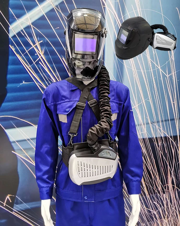 Air Fed Filter Powered Air Purifying Welder Face Shield Welding Mask Respirator Welding Helmet with Air Purifying Respirator