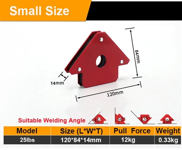 Industrial Red Painting Strong Multi-Angle Arrow Welding Tools Magnetic Holder