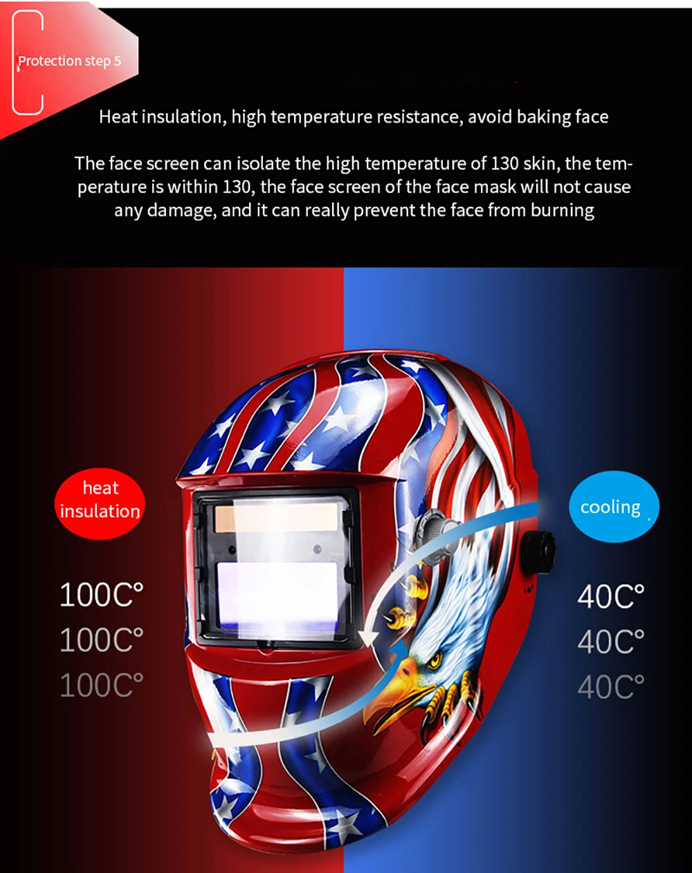 Welding Hood Welding Masked Selling True Color Solar Cell Replaceable Battery Head Mounted Auto Darkening Welding Helmet