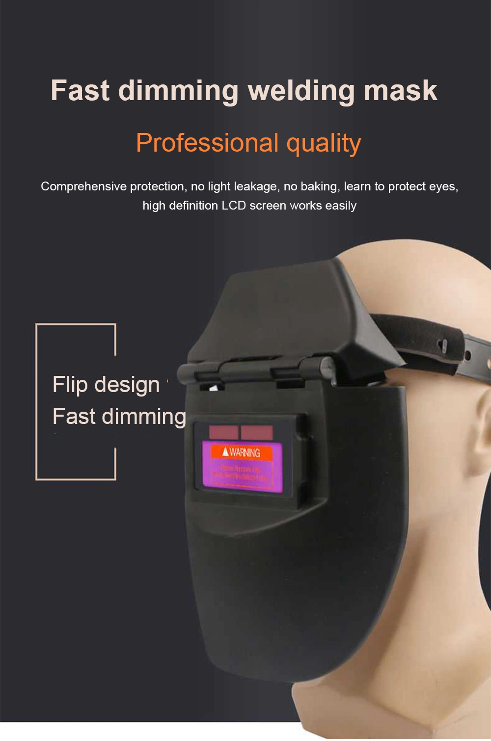 Factory Price Supplied Directly Auto Darkening Welding Grinding Helmet Nude Welding Goggle Helmet Headband