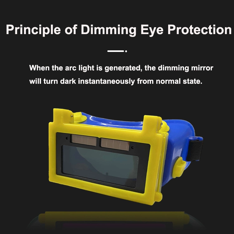 Rhk Adjustable Flip-up Safety Eye Protection Solar Automatic Dimming Welding Goggles Glasses