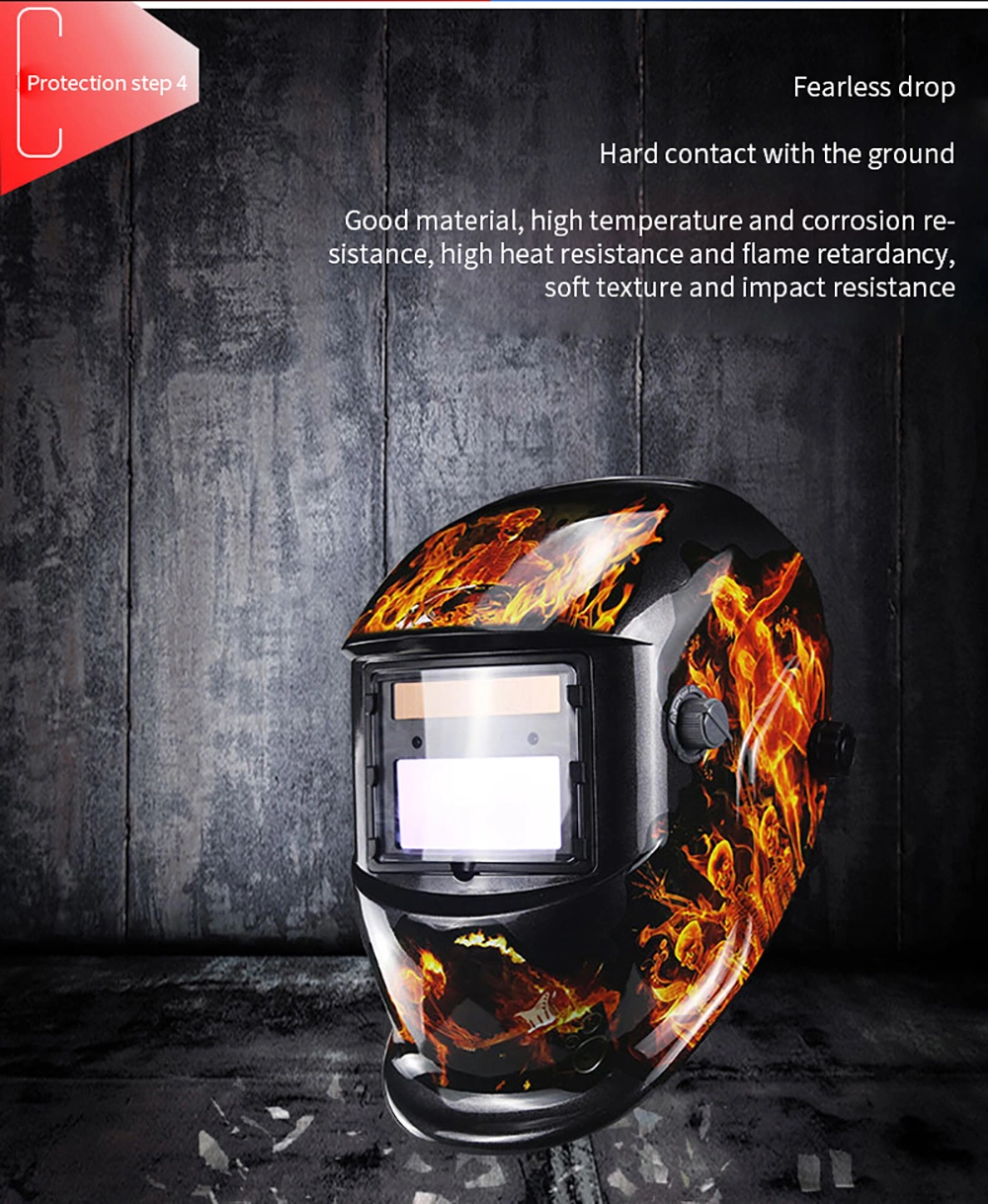 Welding Hood Welding Masked Selling True Color Solar Cell Replaceable Battery Head Mounted Auto Darkening Welding Helmet