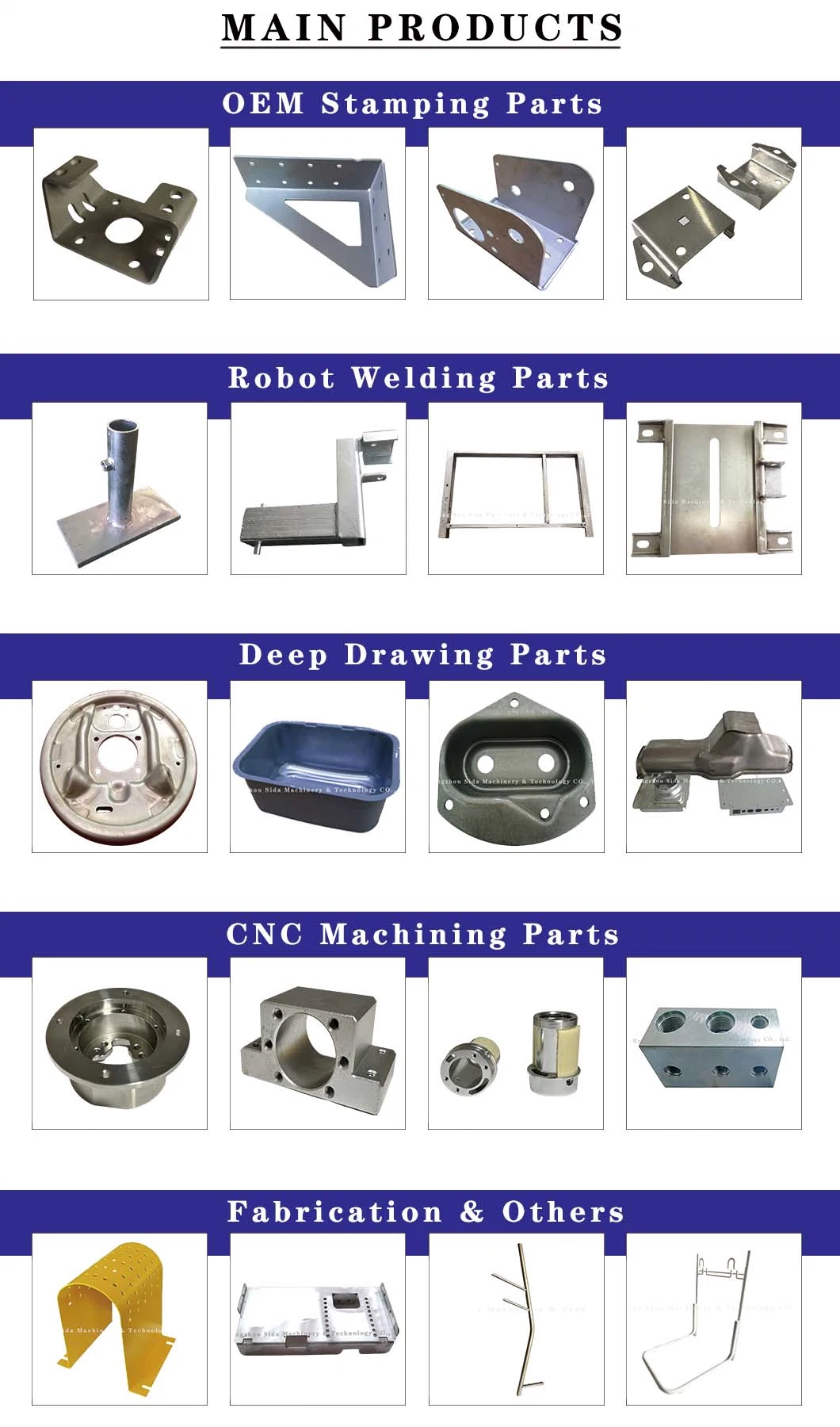 30 Years Manufacture Aluminum/Stainless Steel/ Sheet Metal Stamping/CNC Machining/Welding/Bending Spare Part for Auto Parts/Furniture/Machine