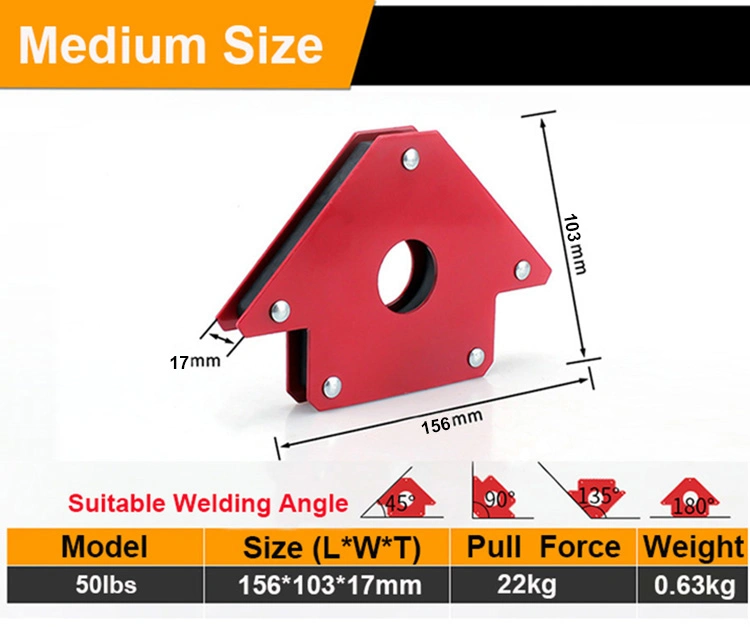 45 90 135 Degree Angle 25lbs 50lbs 75lbs Metal Working Tools Arrow Welding Magnet Holder