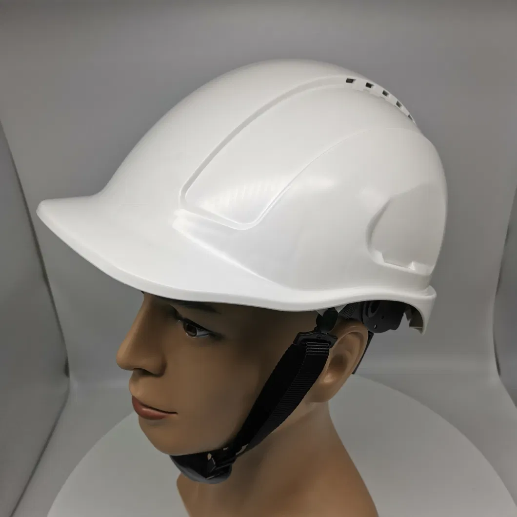 Industrial Safety Helmet Hat PC/ABS or ABS or HDPE Material Shell 6 Points Support Different Colours with CE ANSI