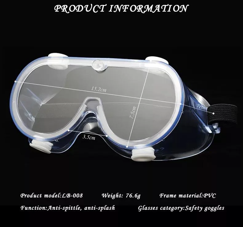 Economic Four Beads Anti UV Safety Shield Anti Scratch PC Lens Anti Fog Safety Googles