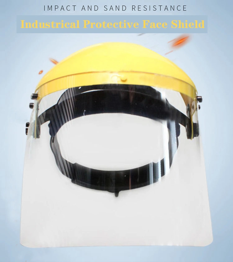 Rhk Industrial Anti-Fog Protective Head Cover Safety Welding Hood Face Mask Transparent Full Face Shield Visor for Welding