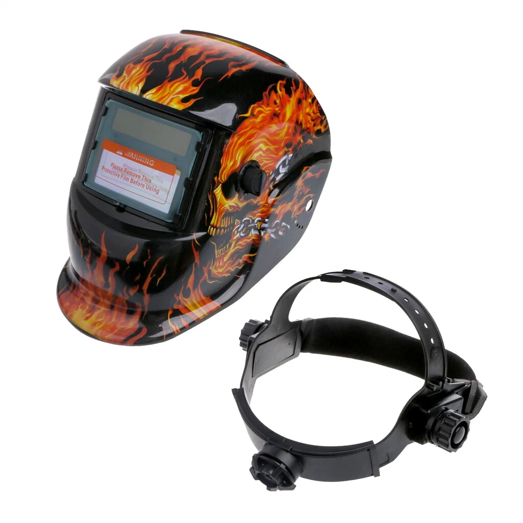Large View Safety Solar Auto Powered Darkening Welding Helmet Mask