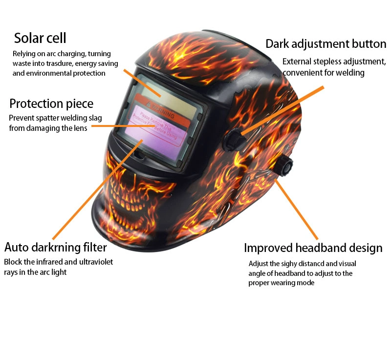 Handheld Safety Welding Helmet Auto-Darkening Function Face Mask