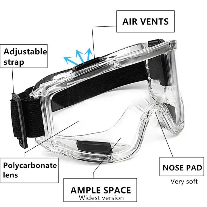 Safety Goggles Protective Eyewear Goggles Anti-Droplet Debris Googles
