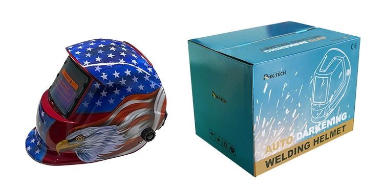 Rhk Anti-Splash Headgear Auto Darkening Heat Resistant Solar Welder Welding Helmet