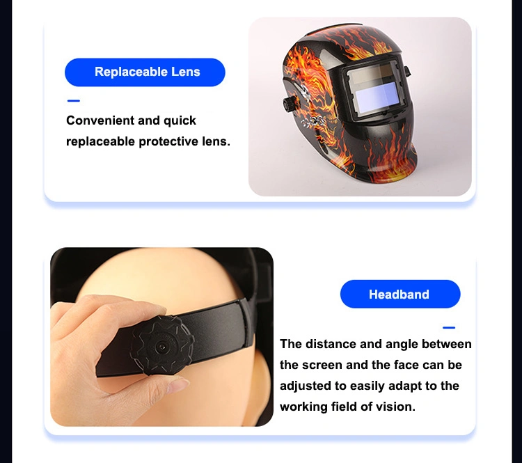 Industrial Automatic Adjustable Welder Mask Solar Auto Darkening Welding Helmet True Color