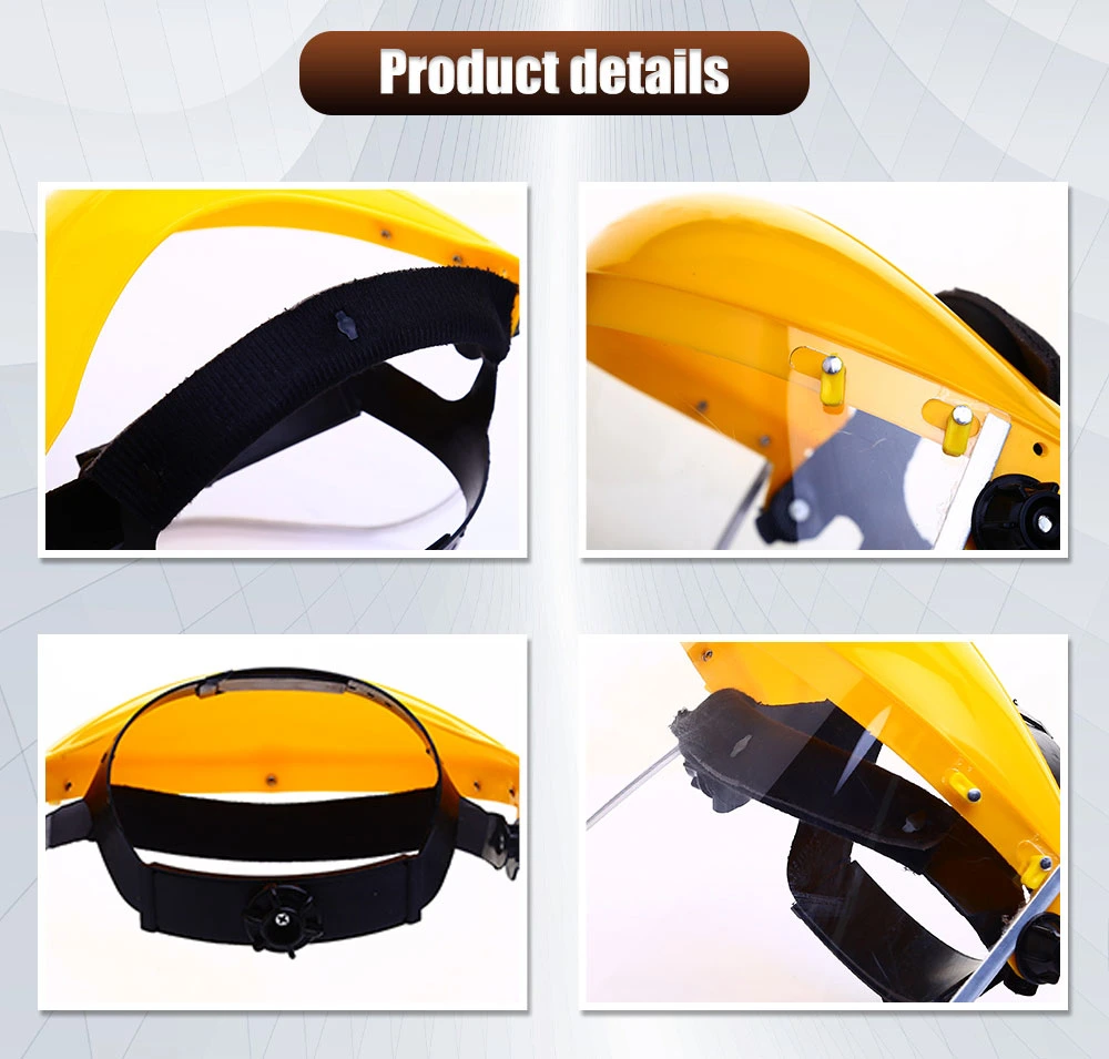 Industrial Factory Welding Protective Mask, Plastic Protective Mask Aluminum Alloy Edging Protective Cover