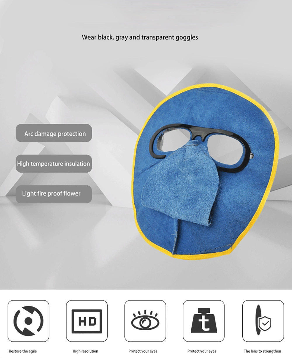 Economical and Reliable Detachable Leather Safety Welding Mask for Glasses