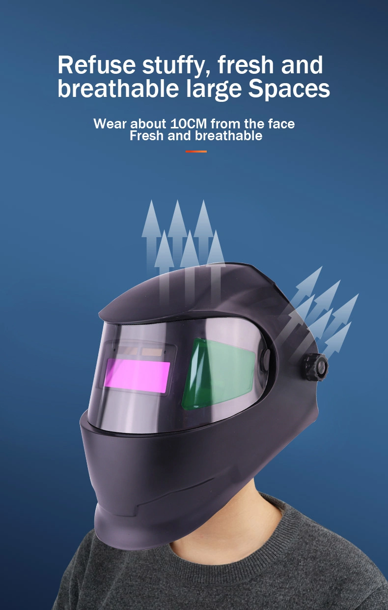 Head-Mounted Solar Auto-Darkening Welding Mask Anti-Glare Welding Helmet