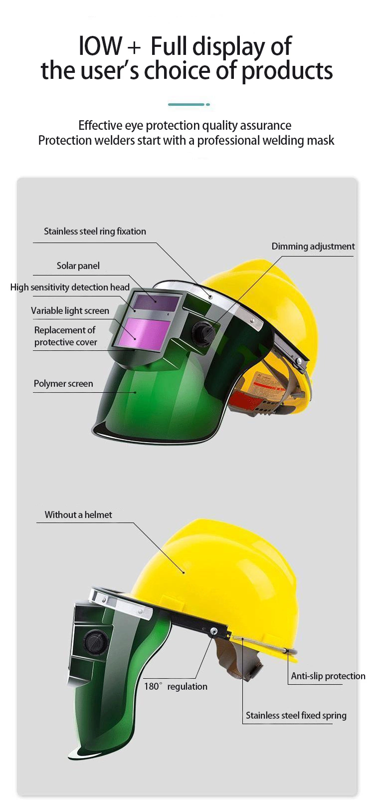 New Auto-Dimming Glasses Welding Mask Head-Mounted