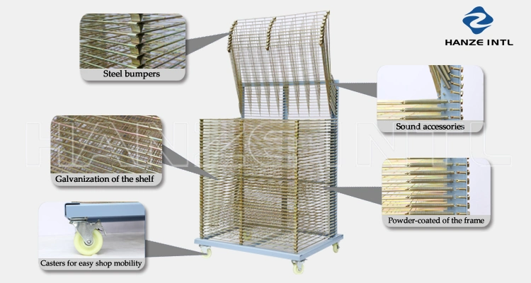 50 Layers Screen Printing Drying Racks for T Shirt Printing