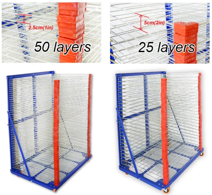 50 Layers Assembling Type Screen Printing Drying Rack