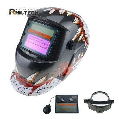 RHK OEM Cheap Custom Stickers patrón cara completa oscurecimiento automático Casco de soldadura MIG TIG automático de energía solar con calcomanías