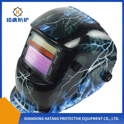 Casco de protección de soldadura de color verdadero con orejeras TIG electrónico Casco de máscara de soldadura con oscurecimiento automático