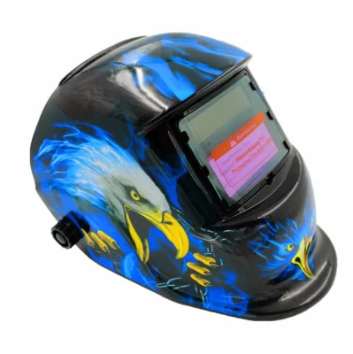 Solar de oscurecimiento automático de soldadura de máscara de soldadura Casco, del 9 al 13 DIN ajustable, retrasado regulable, pack de 5 lentes de reemplazo para el MIG, MAG, corte de soldadura