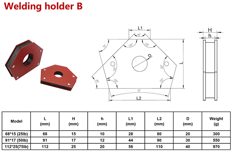 NdFeB/Ferrite Magnetic Tool Magnetic Welding Holder