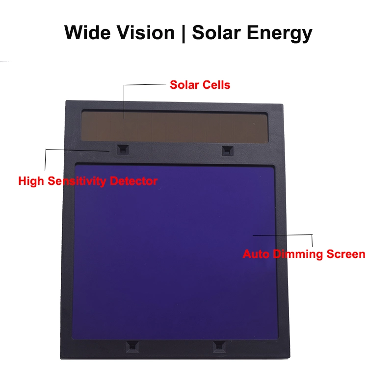 Rhk Custom Cheap Wide View Solar Energy Auto Darkening Hard Hat Safety Electric Black Welding Helmet Mask for MIG TIG