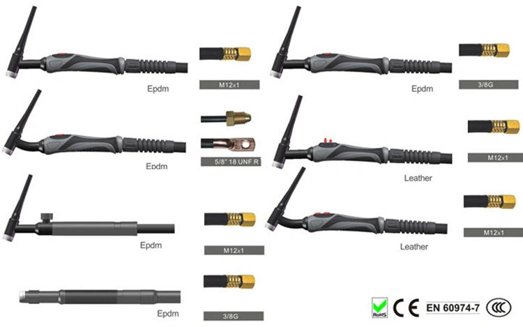 Rhk TIG18 Replaceable Switch OEM 4m 8m Length 320AMP DC 240AMP AC Water Cooled Argon TIG Welding Torch