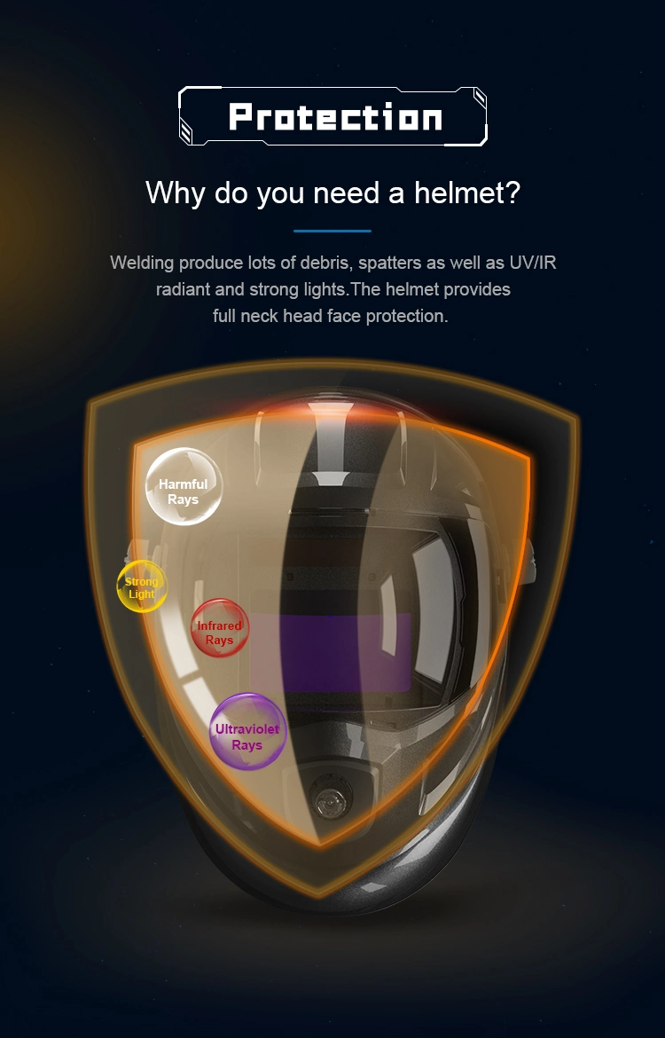 Andeli Auto Darkening Welding Helmet Adjustable MIG TIG MMA Cut Welding Mask with LED Light for Welding Machine