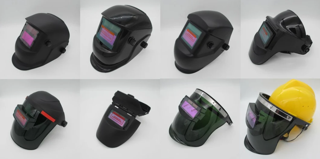 Dark Green Solar Power Big View Auto Darkening Welding Mask with Helmets