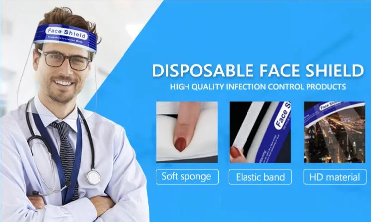 New Arrival Disposable Transparent Protective Face Mask Faceshield