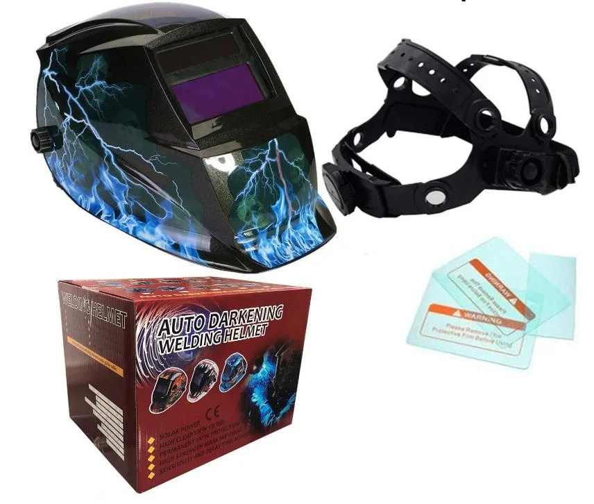 True Color Solar Powered Auto Darkening Welding Helmet, Wide Shade 4/9-13 with Grinding for TIG MIG Arc Weld Hood Welder Mask