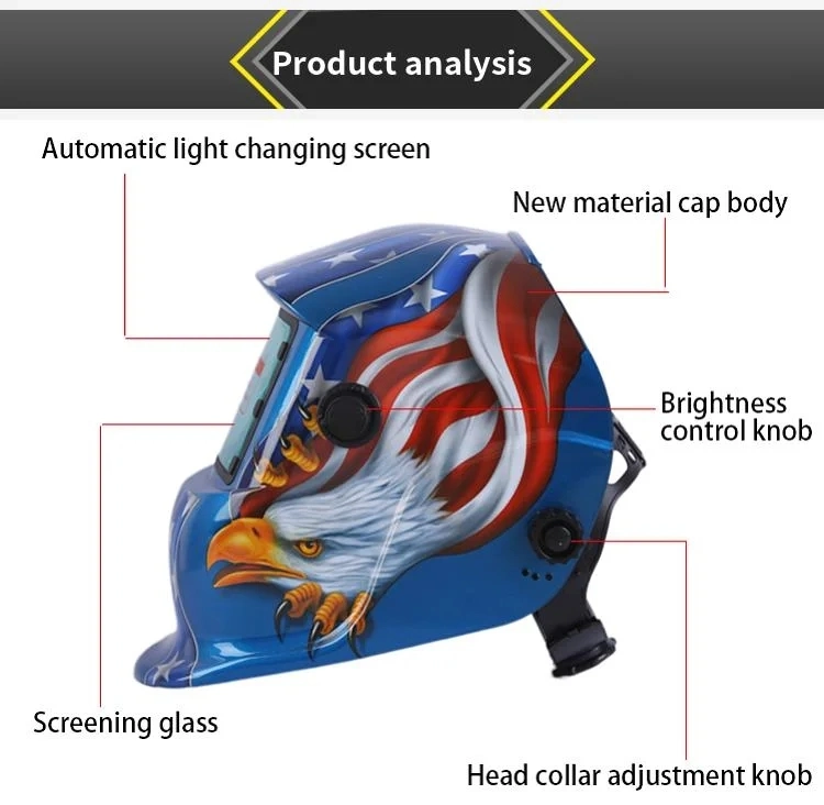 Red Electric Welding Mask Welding Lens for Plasma Cutter/MIG MMA Welding Machine Solar Auto Darkening Helmet