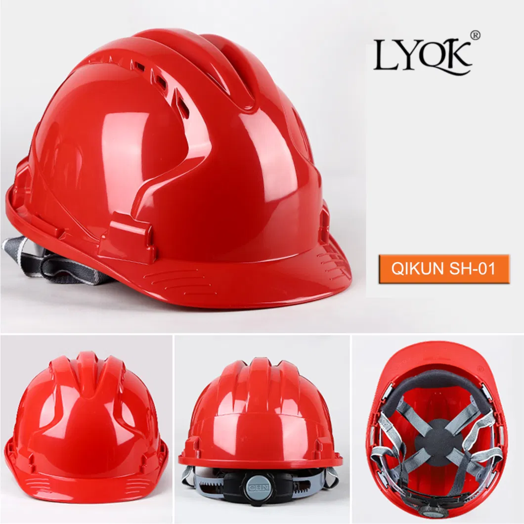 Sh-01 PE/ ABS Head Protection Custom Engineering Construction Industrial Safety Helmet