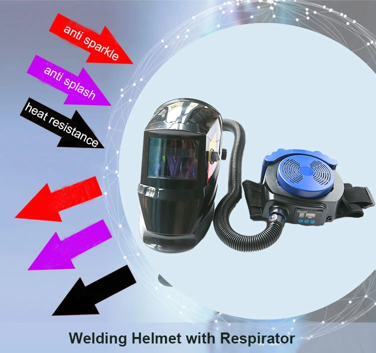 New Arrival Solar Auto Darkening Air Fed Respirator Automatic Welding Helmet with Ventilation