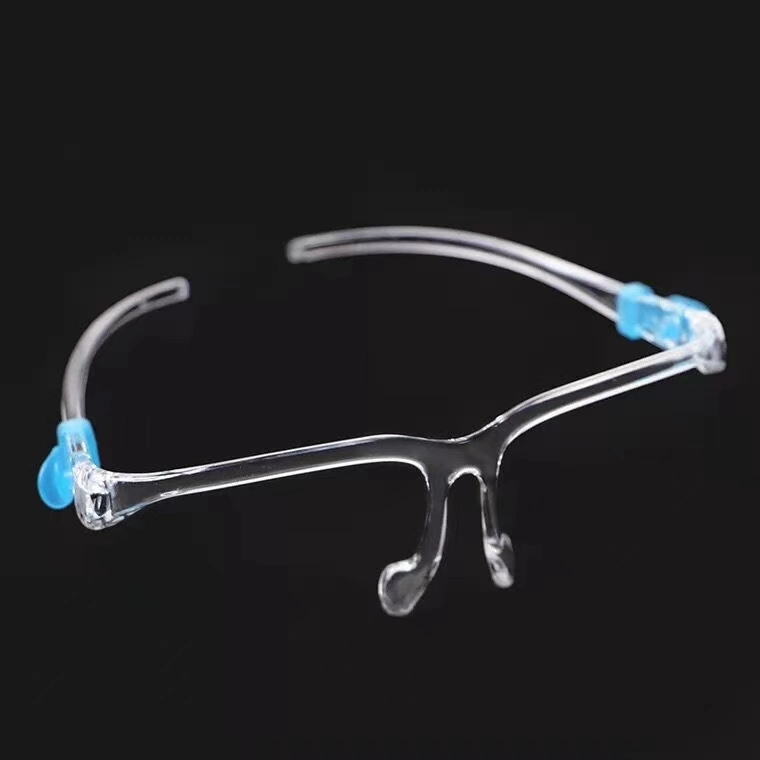 Factory Stock Adjustable Transparent Full Face Protective Visor Face Shield Glasses Blue Faceshield