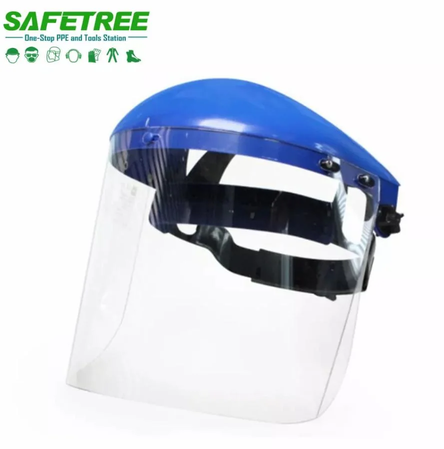 Safetree PPE Industrial Safety Clear PC Face Shield for Helmet
