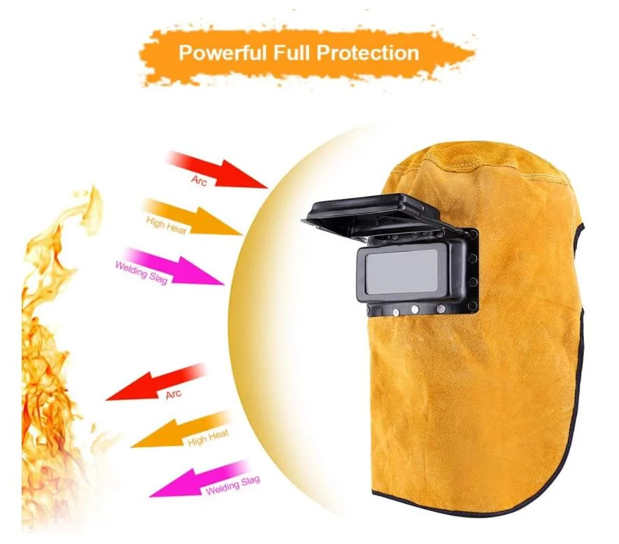 Leather Welder Face Cover Welding Helmet Working Protector Insulation Face Mask Welding Hood