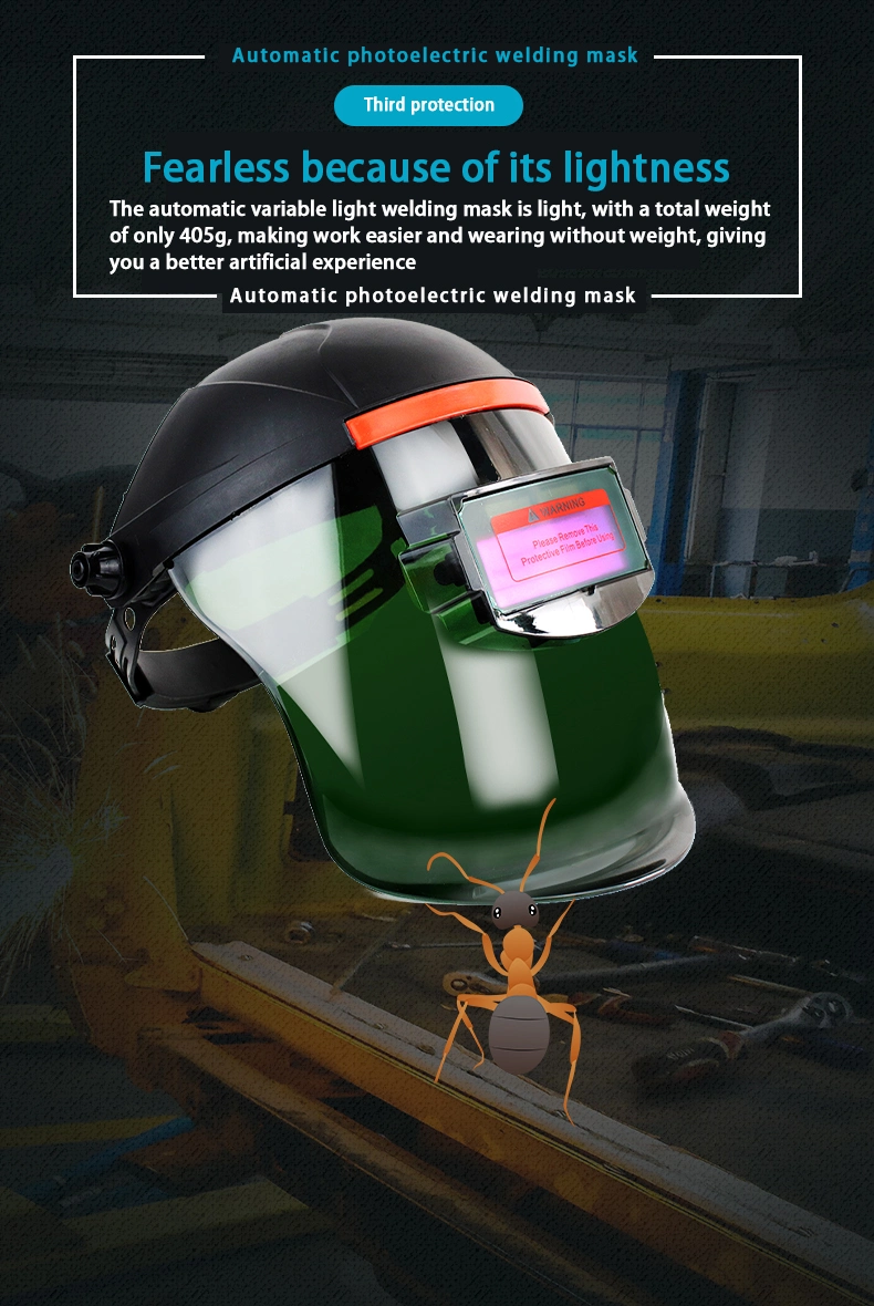 Hand Held Welding Face Cover Head Worn Portable Welding Mask Automatic Light Changing Welder&prime;s Hat and Glasses
