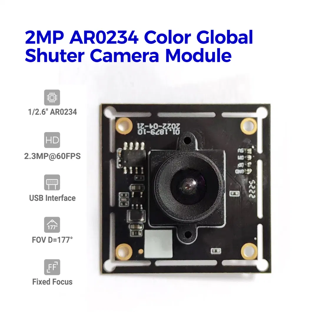 Factory Customized Ov9281 Global Shutter Camera Module Plug and Play High Speed Monochrome UVC No Distortion Lens 60fps