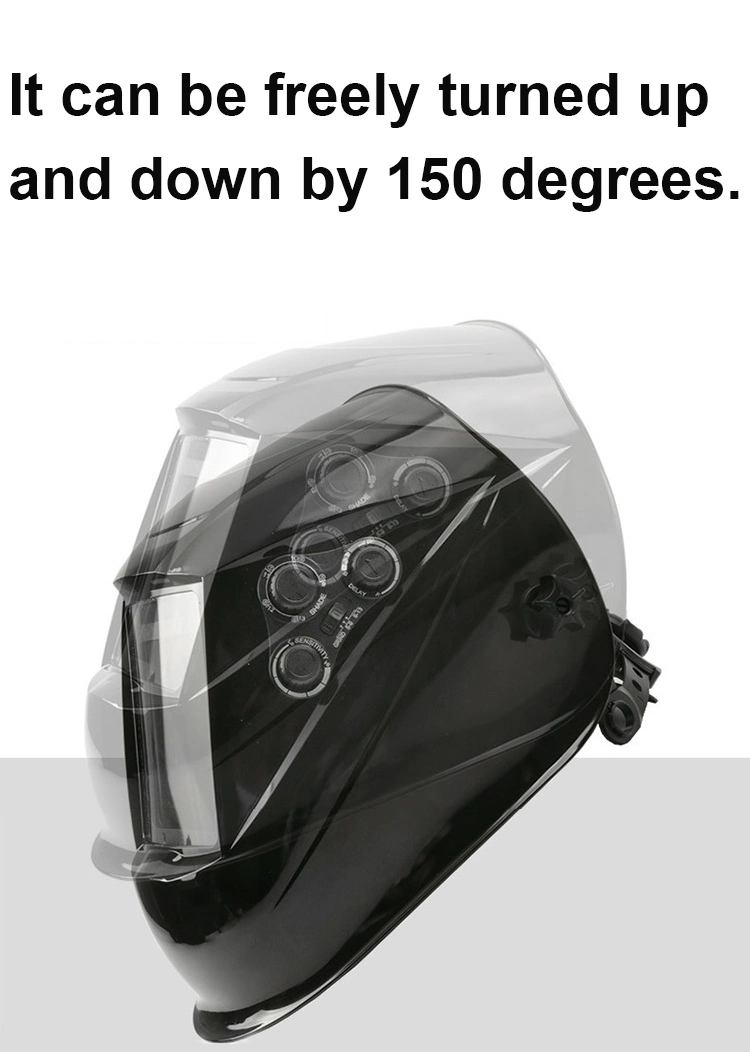 Rhk CE Large Screen True Color Solar Automatic Darkening Black Safety Protection Argon TIG MIG Welding Welder Helmet