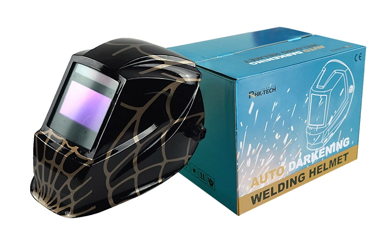 Rhk 2022 Cheap Solar Big Viewing True Color Heat Resistant Auto Darkening MIG TIG Sticker Welding Helmet