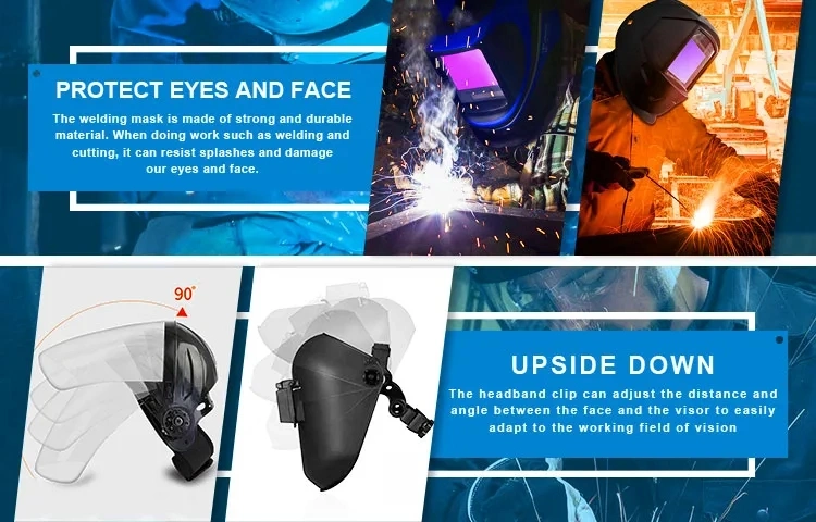 Best Selling Factory Direct Fancy Durable Lightweight Auto-Darkening Welding Helmet with Face Shield Set Full Face Protection